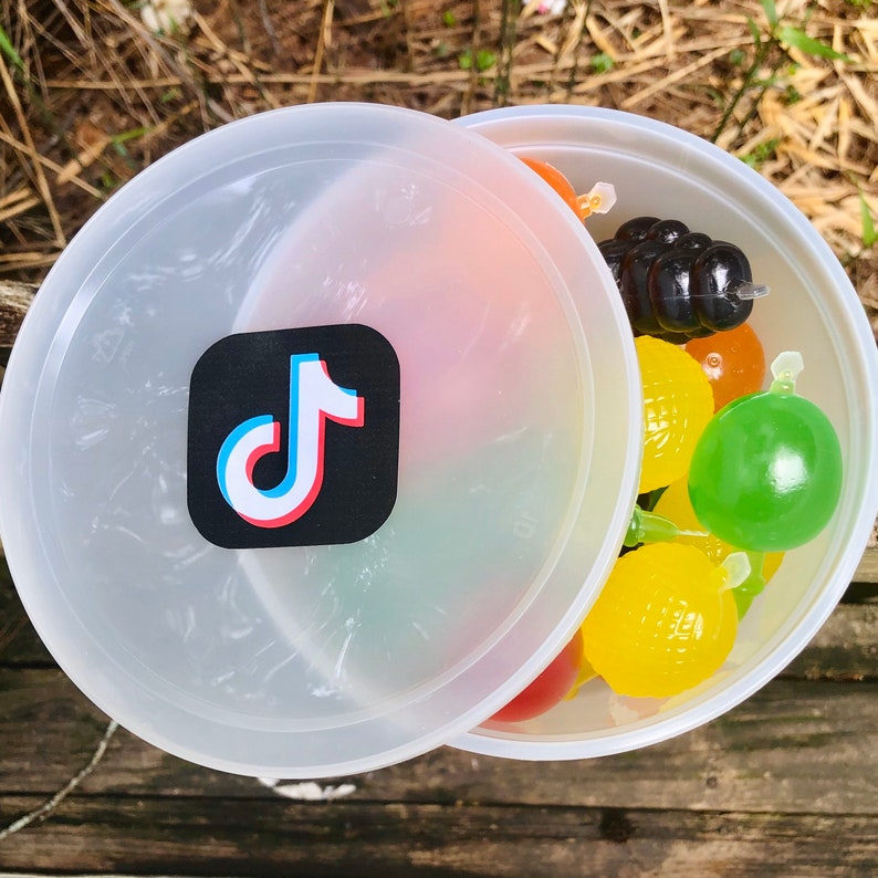Tik Tok Dely Gely Fruit Shaped Jelly Candy Gift Bucket Etsy