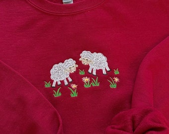 Sweet Sheep Embroidered Sweatshirt