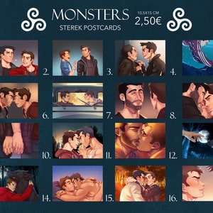 Monsters - TEEN WOLF [STEREK] postcards