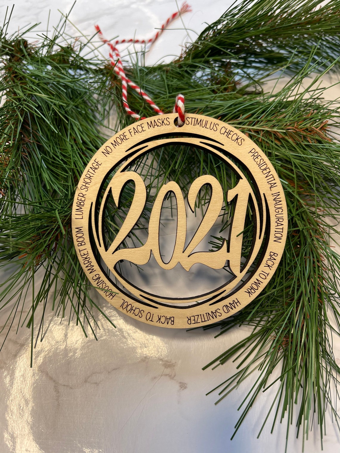 2021 Ornament Annual Christmas Ornament Major Events Etsy