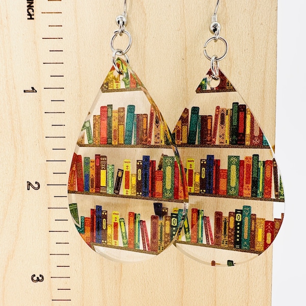 Book Earrings Dangle, Book Gifts for Women, Booktok Merch, Easter Basket Stuffers for Teachers, Easter Gifts for Book Lovers, Nickel Free
