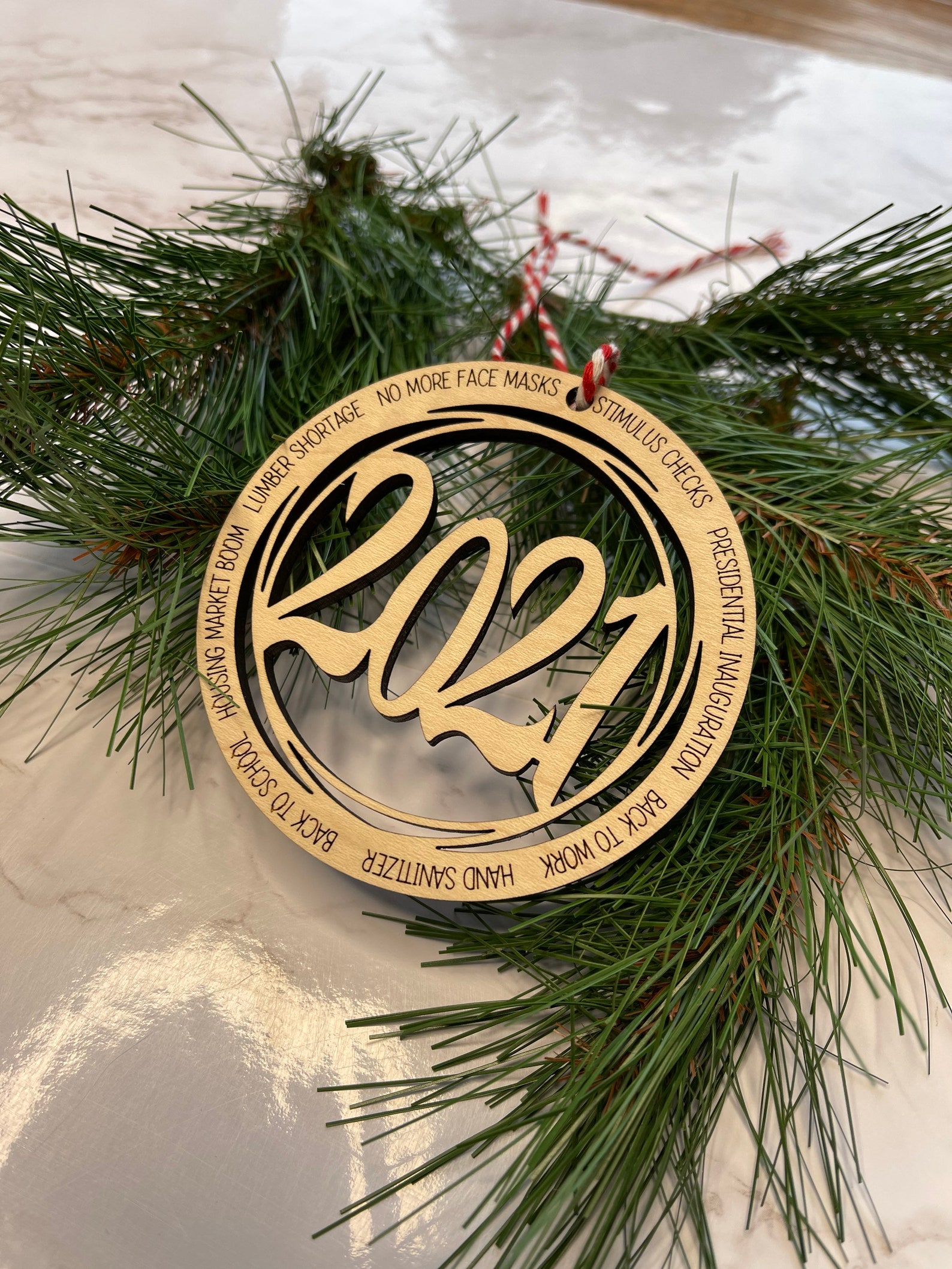 2021 Ornament Annual Christmas Ornament Major Events Etsy