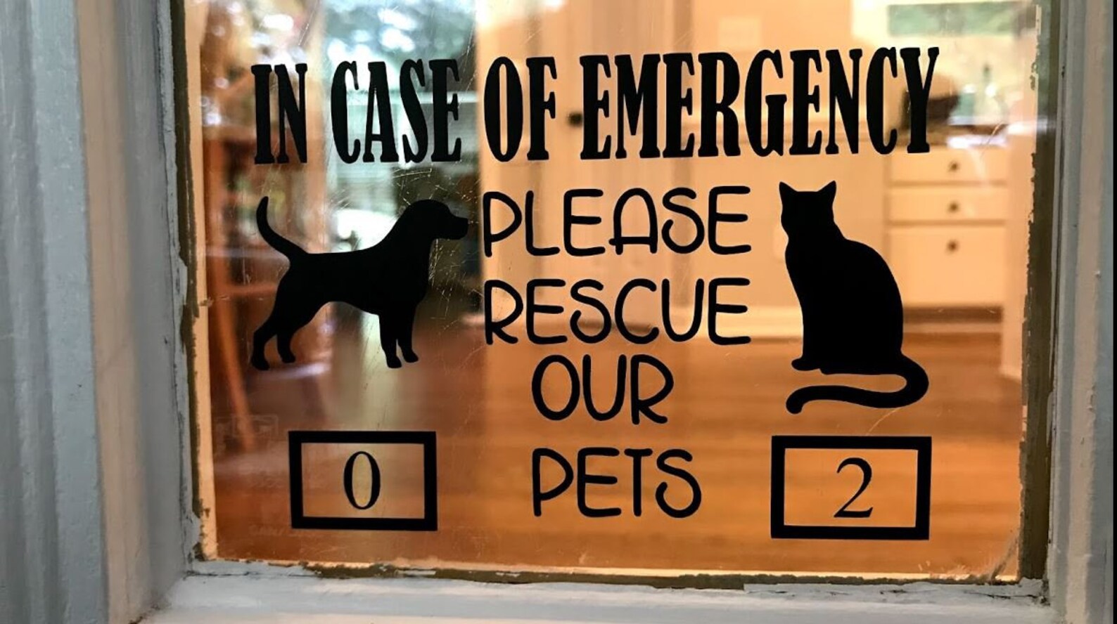 Rescue Our Pets Decal Emergency Pet Decals Pet Safety | Etsy