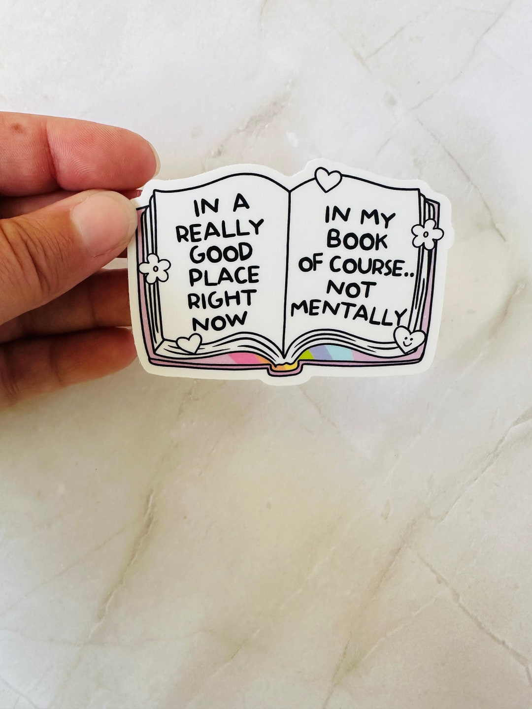 Funny Book Lover Sticker, Mental Health Humor, Kindle Sticker - Etsy