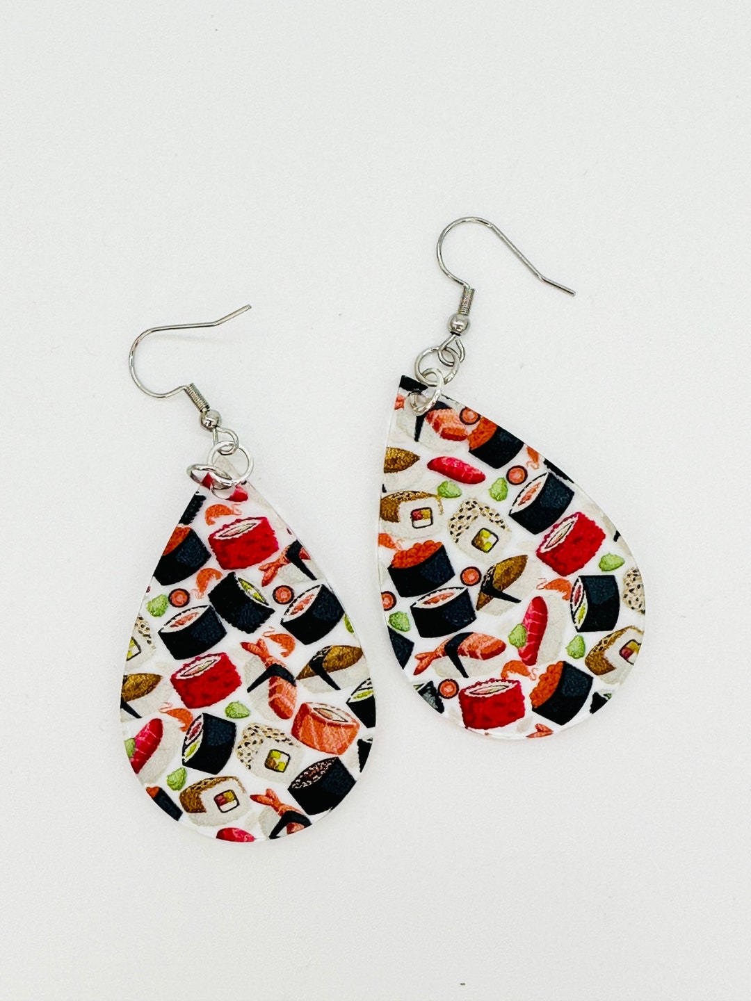 Sushi Earrings Foodie Gift Idea Quirky Earrings Stocking Etsy