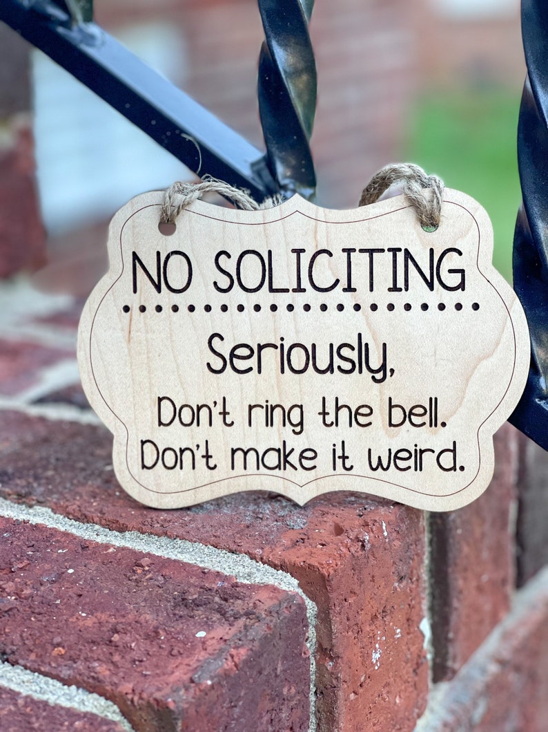 Do Not Knock or Ring Doorbell No Soliciting Sign Do Not Etsy