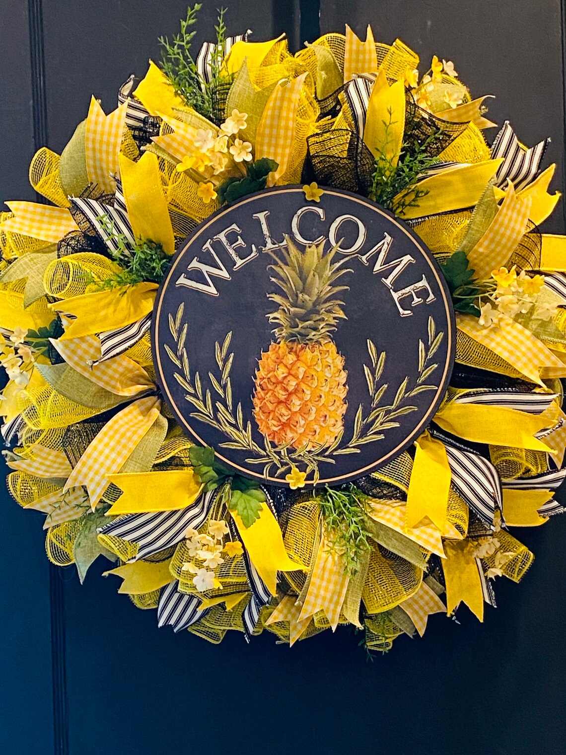 Pineapple Wreath Wreath Everyday Wreath Pineapple Etsy