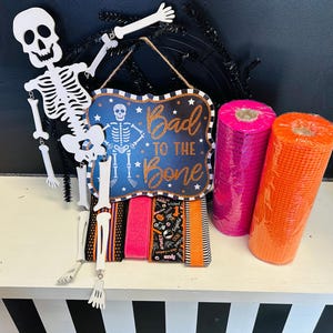 Bad to the Bone Skeleton Halloween DIY Wreath Kit