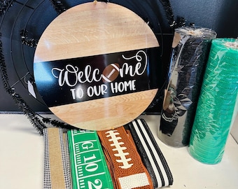 Fall Football Welcome to Our Home Wreath Kit
