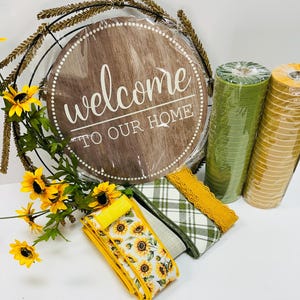 Welcome to Our Home Sunflower Everyday DIY Wreath Kit