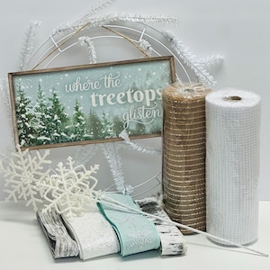 Where Treetops Glisten Winter Welcome Holiday DIY Wreath Kit