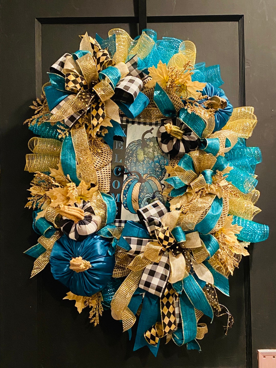 Welcome Fall Wreath Facebook Live Wreath Everyday Wreath Pumpkin