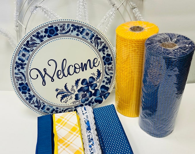 Wreath Kit, Everyday Wreath Kit, Easy Wreath Making Kit With