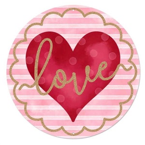 12&quot;Dia Metal/Glitter Love/Heart Sign