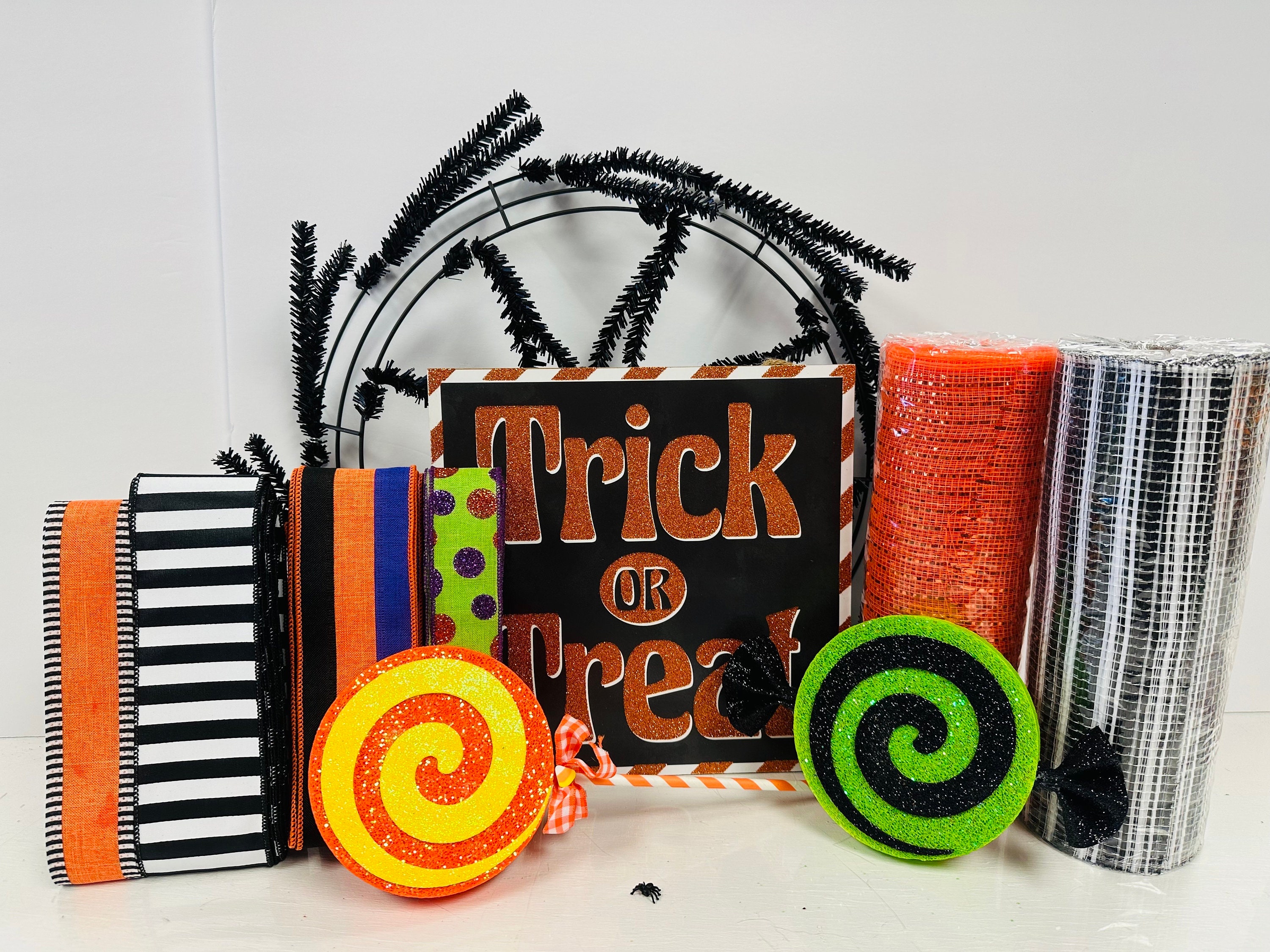 Trick or Treat Halloween Candy DIY Wreath Kit