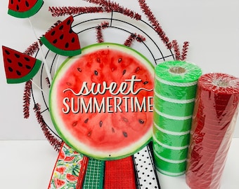 DIY-kransset met zoete zomerwatermeloen