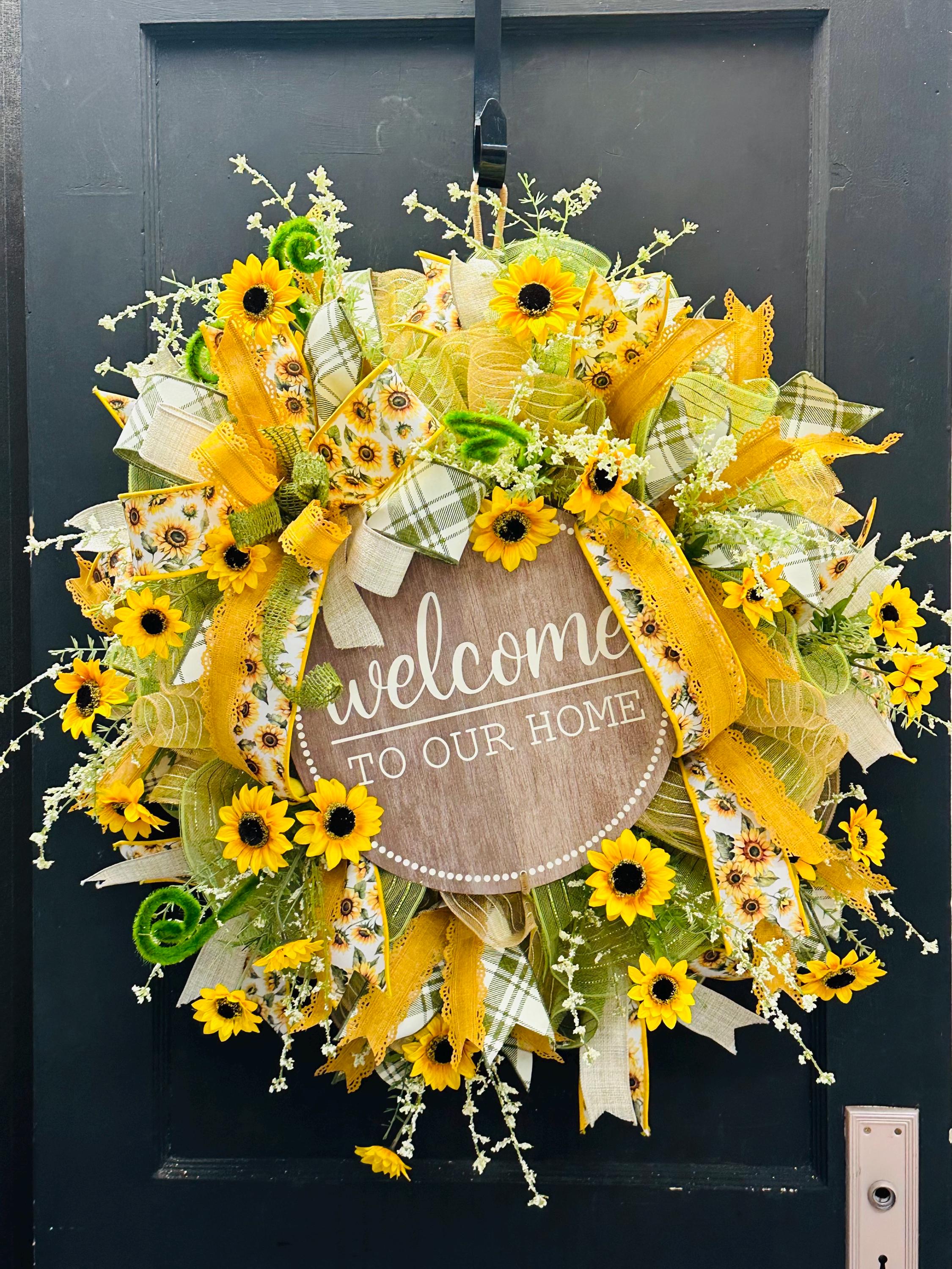 Welcome to Our Home Sunflower Everyday DIY Wreath Kit - Etsy