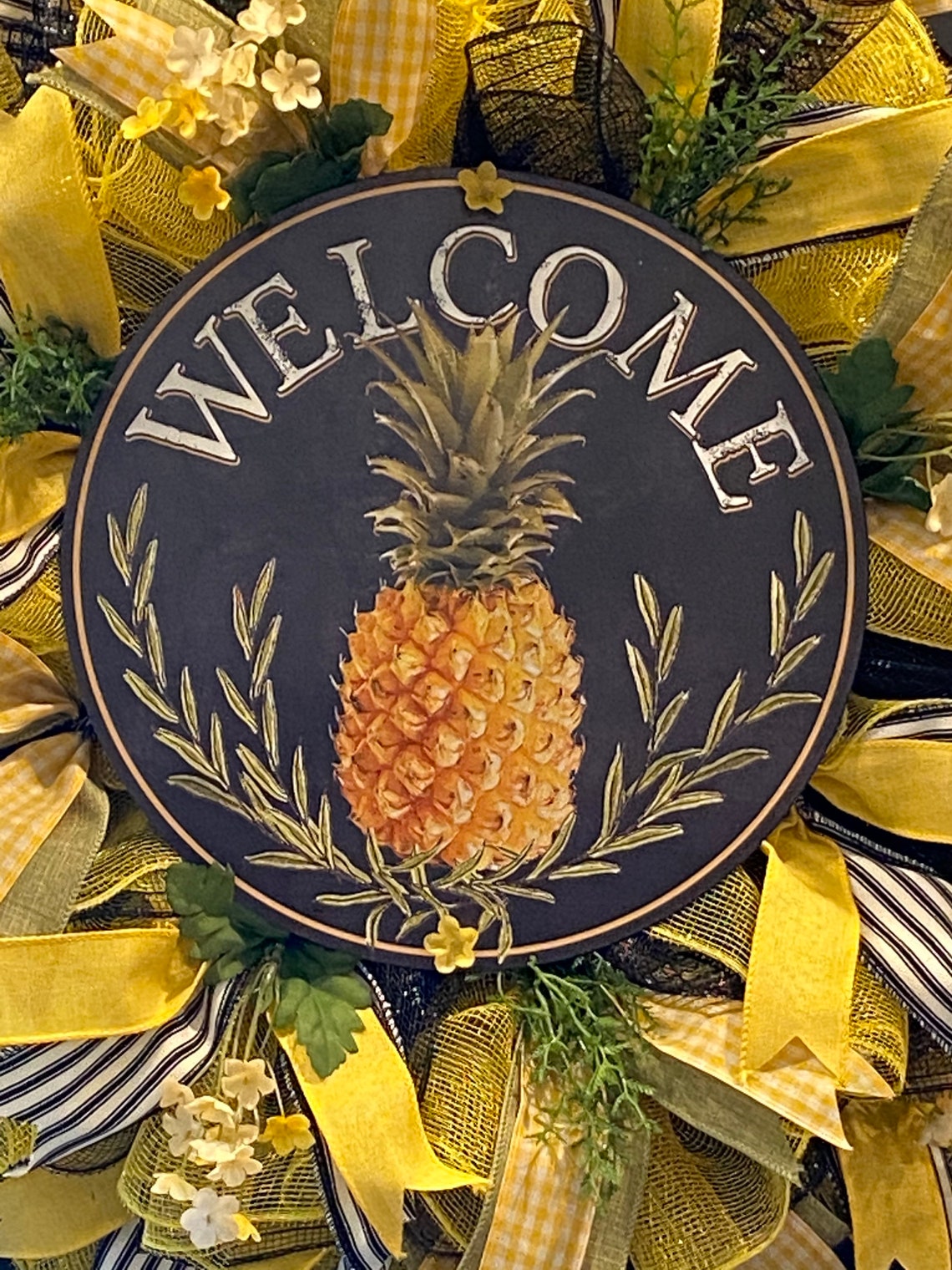 Pineapple Wreath Wreath Everyday Wreath Pineapple Etsy