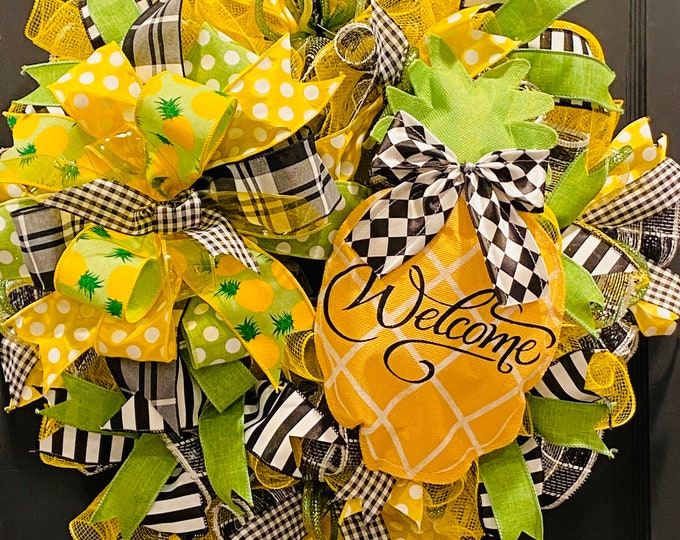 Pineapple Wreath Pineapple Wreath Wreath Etsy