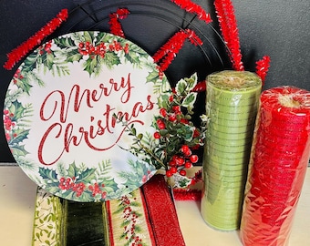 Holly Merry Christmas Winter Holiday DIY-kransset