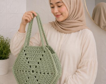 Chunky Yarn Crochet Shoulder Bag Pattern | Easy Tote Tutorial (PDF Download)