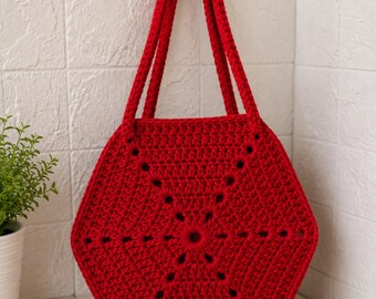 Grobstrick gehäkelte Schultertasche Muster | Easy Tote Tutorial (PDF Download)