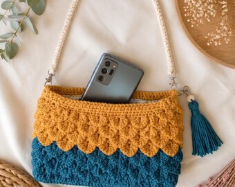 Crocodile Scale Crochet Bag Pattern – Stylish Handmade Purse Tutorial PDF