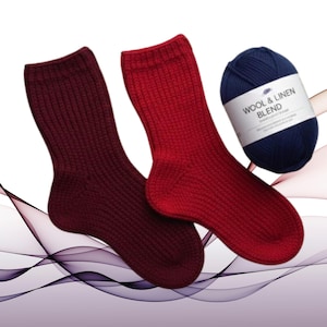 Patrón de calcetines de encaje a crochet hasta la rodilla / Diseño elegante de medias (Patrón PDF)