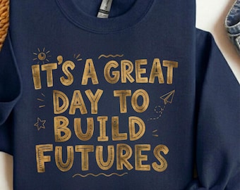 Build Futures Teacher PNG SVG | Retro Typography T-Shirt Graphic (Digital Download)