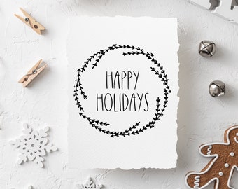 Happy Holidays AI | dxf | eps | jpg | pdf | png | svg| Digital Download | Instant Download | Text | Script