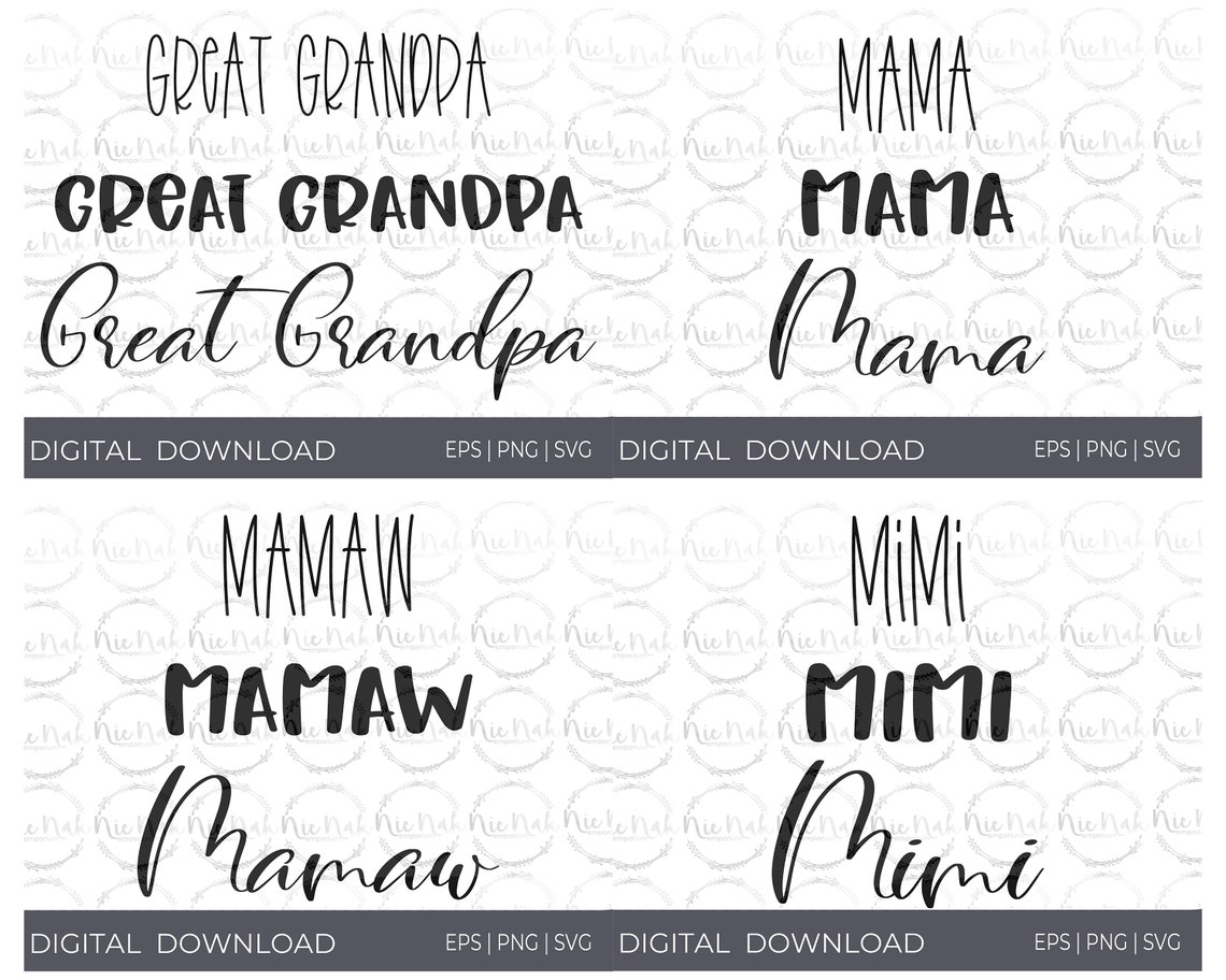 24 Family Scripts in Three Fonts Each Svg Png Eps - Etsy