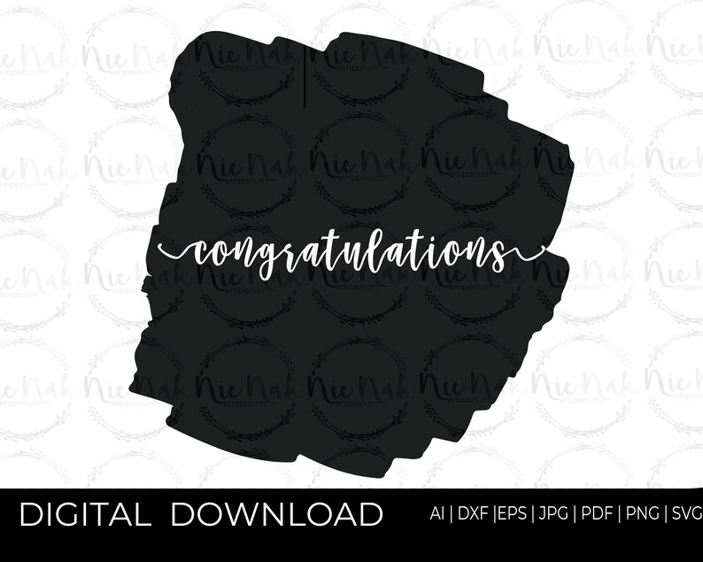 Congratulations | AI | Dxf | Eps | Jpg | Pdf | Png | Svg| Digital ...