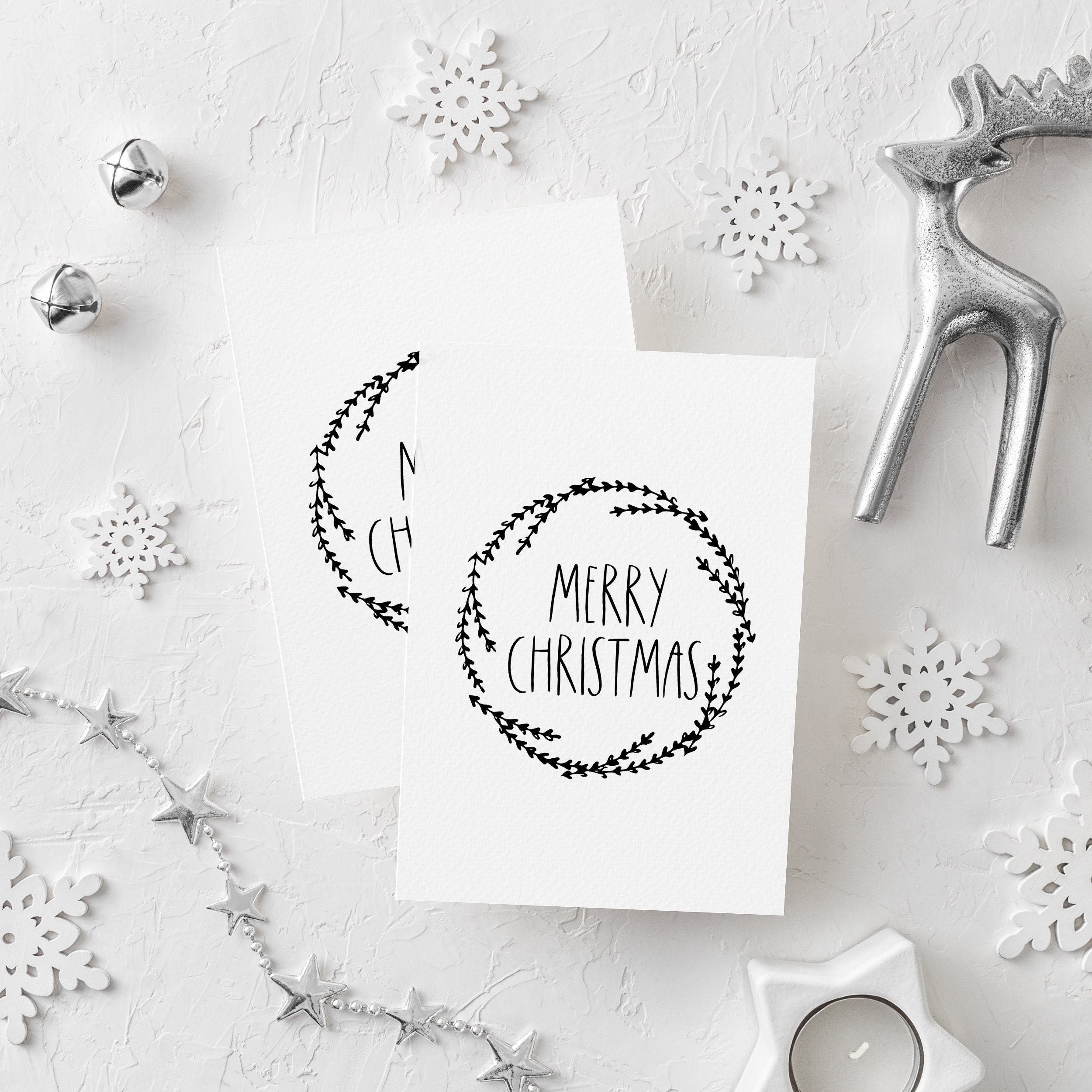 Merry Christmas AI | dxf | eps | jpg | pdf | png | svg| Digital Download | Instant Download | Text | Script