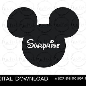 Surprise | AI | dxf | eps | jpg | pdf | png | svg| Digital Download | Instant Download | Printable | Text | Script