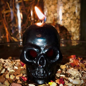 Bleeding Skull Candles