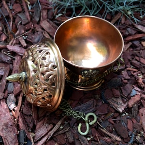 Hangende koperen brander