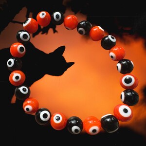 Evil Eye Bracelet (Orange & Black)