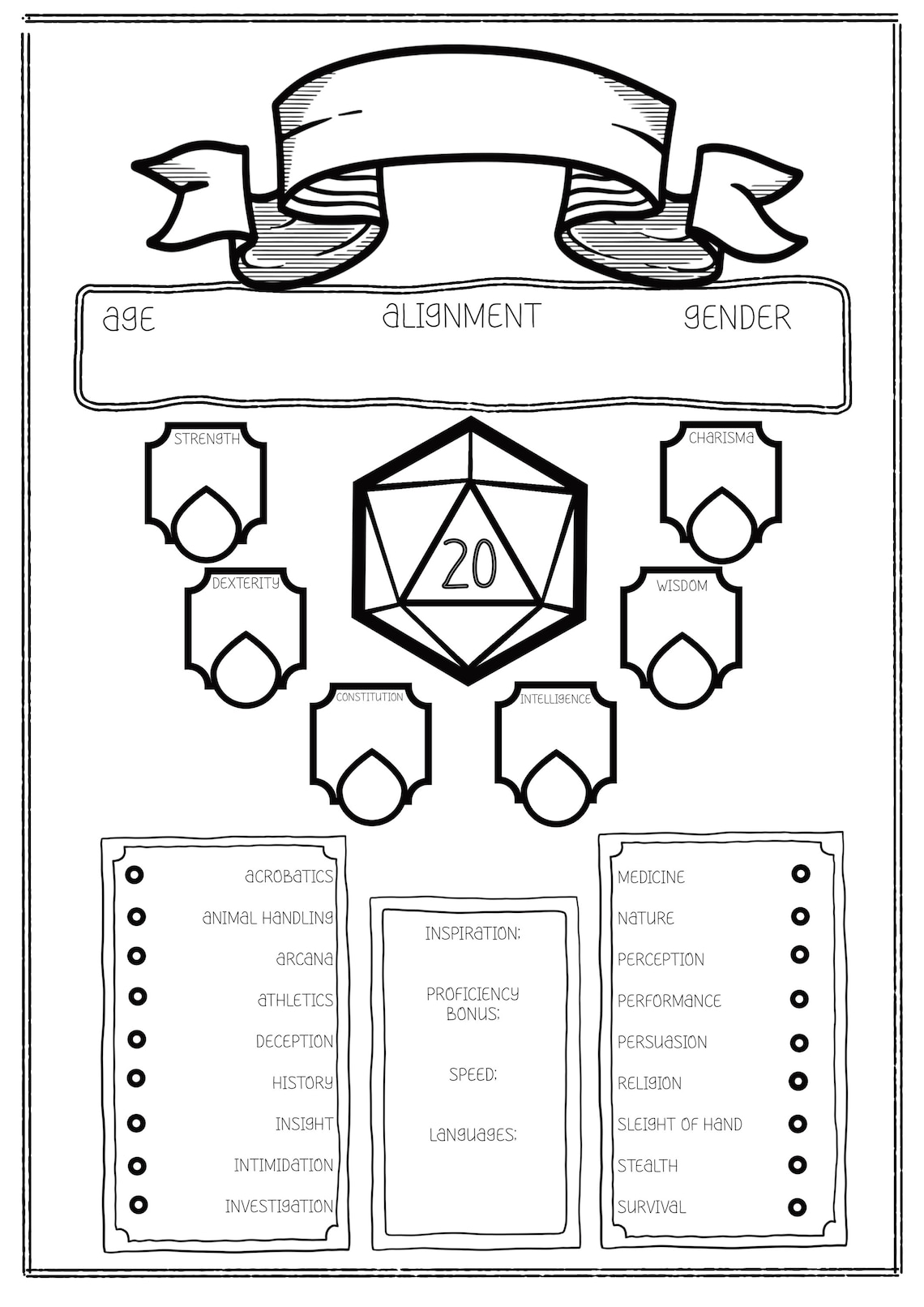 DND 5E 2014 CHARACTER SHEET visual data 3