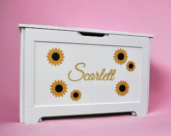 3D Personalized wooden toy box or wooden elements only by Daisy Fields. “Sweet Garden” Collection