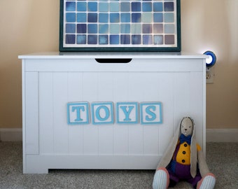 3D Personalized wooden toy box by Daisy Fields. “Building Blocks” Inspired Collection