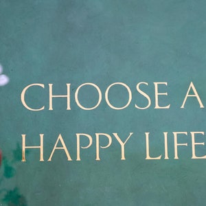 Your favorite quote on a mulberry paper in gold letters