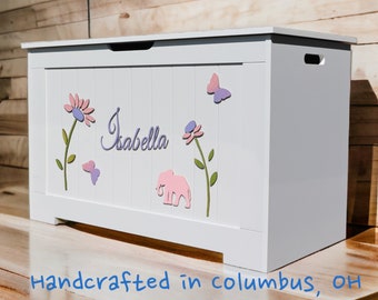3D Personalized wooden toy box or wooden elements only by Daisy Fields. “Sweet Garden” Collection