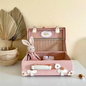 Personalized Baby Keepsake Box, Memory Case, Suitcase Memory Box, Heirloom-Style Suitcase - Elegant Baby Shower Gift