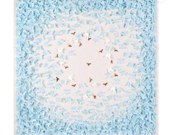 Scattered Butterflies Wall Art. Large. Light Blue. Jen Lin & Veronica Vivi. 3d Butterflies.