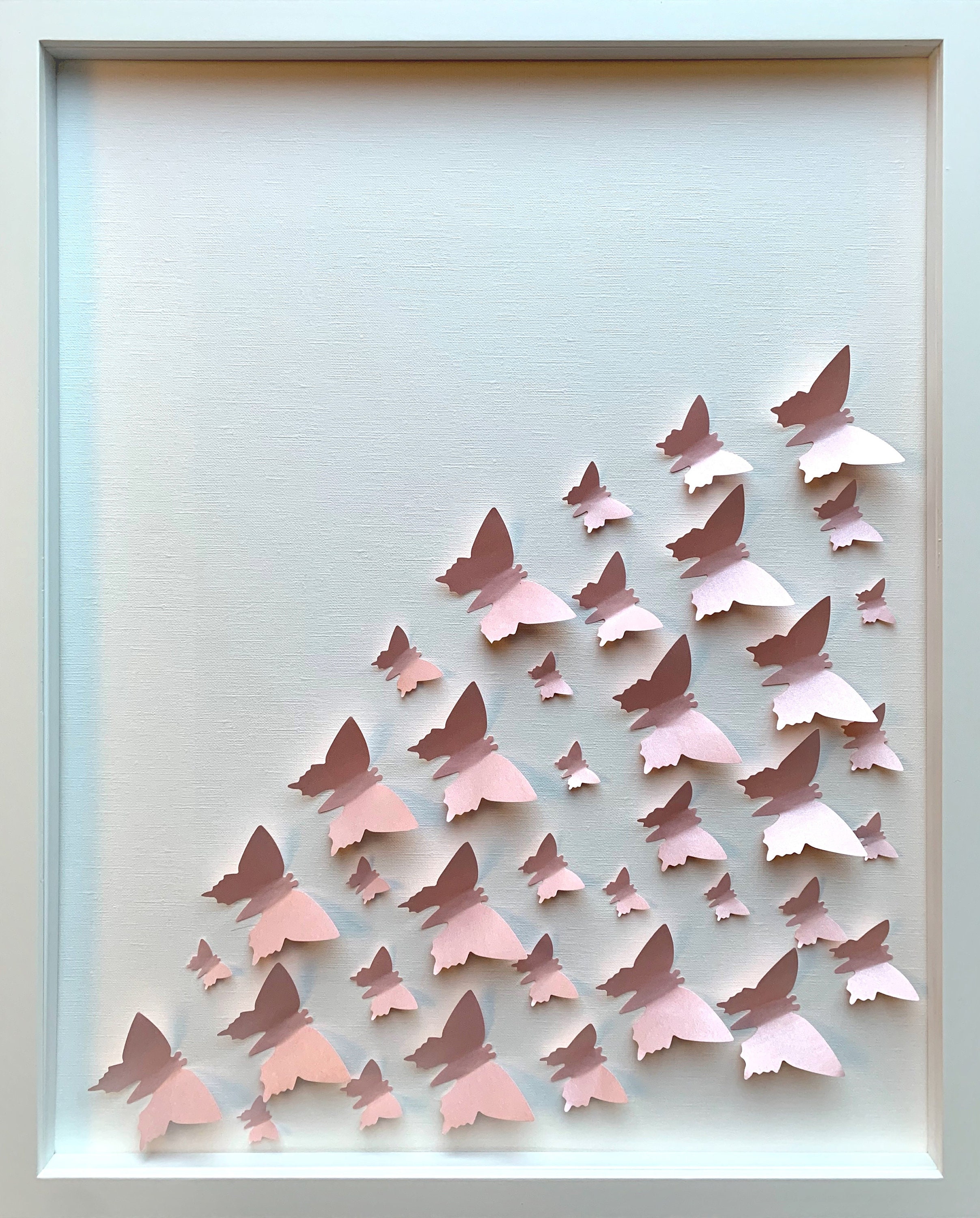 Diptych Paper Butterfly Art. Butterfly Framed Art. Paper Pink Etsy