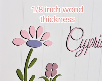 Wooden elements only by Daisy Fields. “Sweet Garden” Collection. No toy box will be included