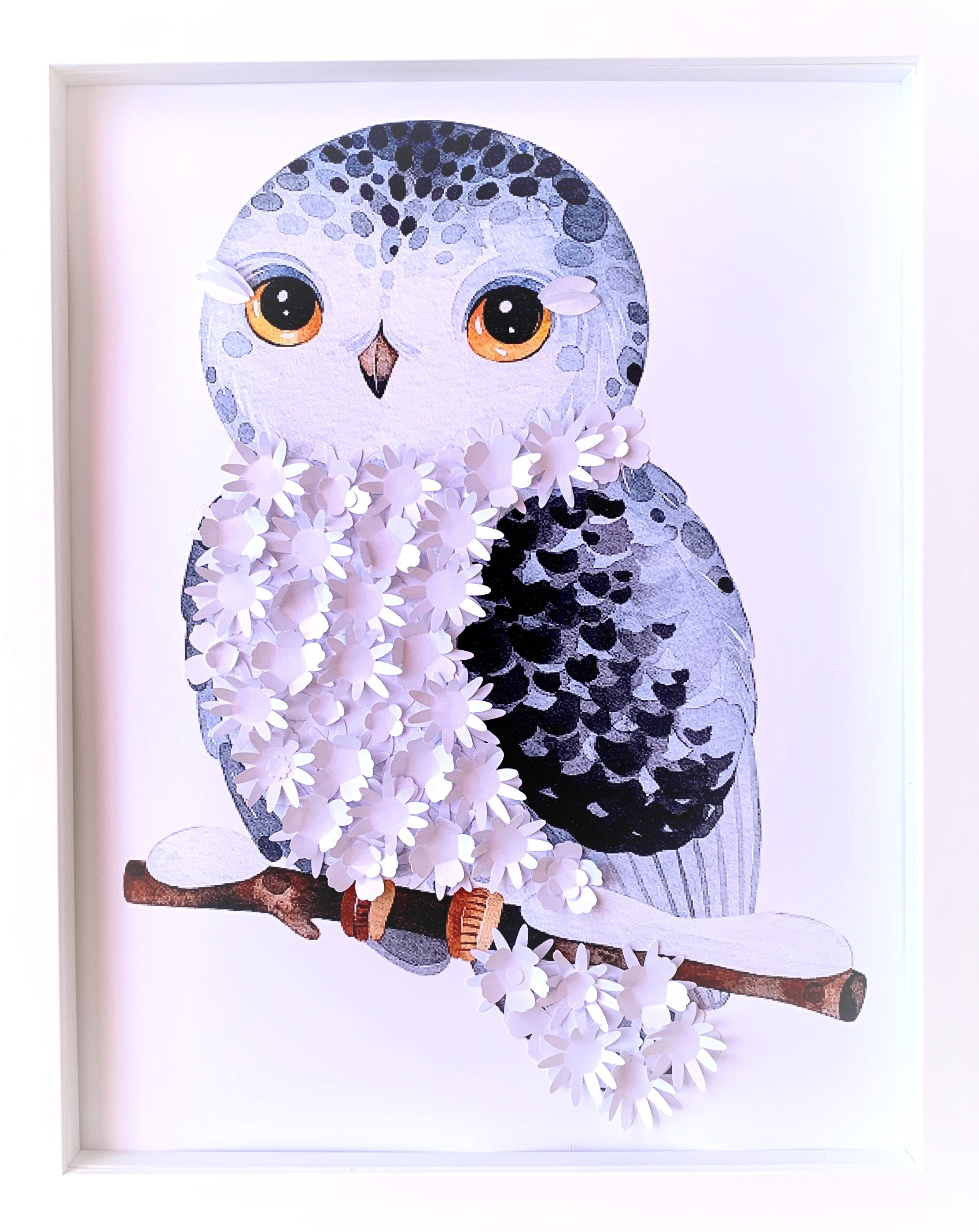 Cut PAPER & WATERCOLOR ANIMAL art 3D Nursery Wall Art 11x14 | Etsy