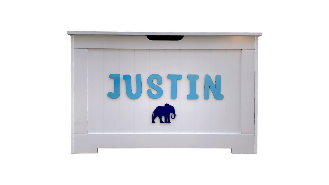 Large Personalized Wooden Toy Box or Wooden Elements Only by Daisy