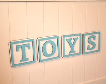 Parts/Shipping 3D Personalized wooden toy box by Daisy Fields. “Building Blocks” Inspired Collection