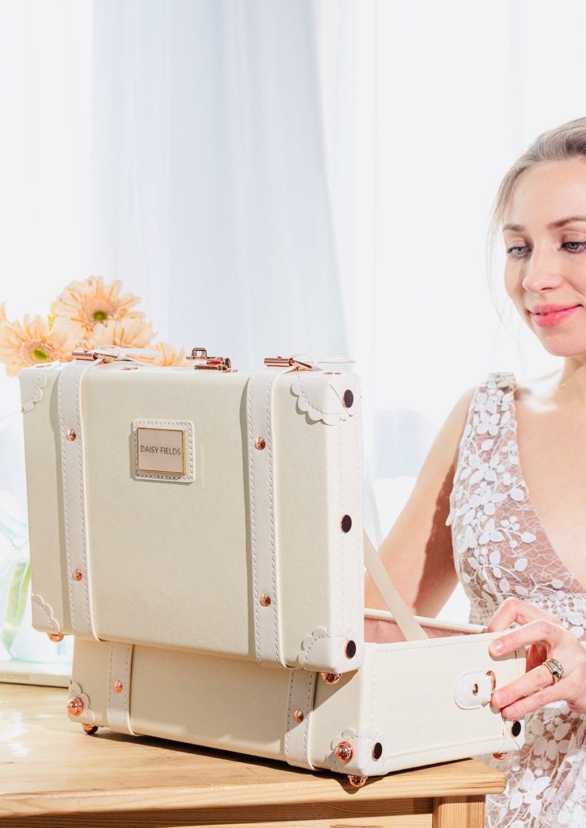 Personalized Wedding Keepsake Box. Wedding Petite Trunk. Keepsake